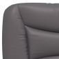 Preview: Bettgestell mit Kopfteil Grau 90x190 cm Kunstleder