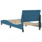 Preview: Bettgestell mit Kopfteil Blau 90x190 cm Samt