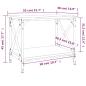 Preview: ARDEBO.de - Beistelltisch Schwarz 55x38x45 cm Holzwerkstoff