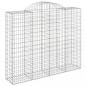 Preview: Gabionen mit Hochbogen 11Stk. 200x50x160/180cm Verzinktes Eisen