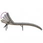 Preview: Sonnenliege mit Kissen Beige 55x199x50 cm Poly Rattan