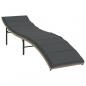 Preview: Sonnenliegen 2 Stk. mit Tisch Hellgrau Poly Rattan