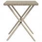 Preview: Sonnenliegen 2 Stk. mit Tisch Hellgrau Poly Rattan
