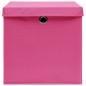Preview: Aufbewahrungsboxen mit Deckeln 4 Stk. 28x28x28 cm Rosa