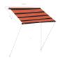 Preview: Einziehbare Markise 150×150 cm Orange und Braun