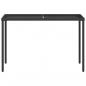 Preview: Gartentisch mit Glasplatte Schwarz 115x54x74 cm Poly Rattan