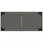 Preview: Gartentisch mit Glasplatte Schwarz 115x54x74 cm Poly Rattan