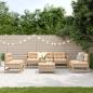Preview: ARDEBO.de - 6-tlg. Garten-Lounge-Set mit Kissen Massivholz Kiefer