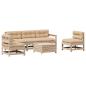 Preview: 6-tlg. Garten-Lounge-Set mit Kissen Massivholz Kiefer