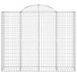 Preview: Gabionen mit Hochbogen 13Stk. 200x50x160/180cm Verzinktes Eisen