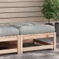 Preview: ARDEBO.de - Gartenhocker mit Kissen Massivholz Kiefer