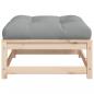 Preview: Gartenhocker mit Kissen Massivholz Kiefer