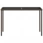 Preview: Gartentisch mit Glasplatte Braun 115x54x74 cm Poly Rattan