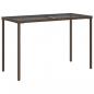 Preview: Gartentisch mit Glasplatte Braun 115x54x74 cm Poly Rattan