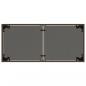Preview: Gartentisch mit Glasplatte Braun 115x54x74 cm Poly Rattan