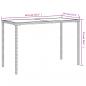 Preview: Gartentisch mit Glasplatte Braun 115x54x74 cm Poly Rattan