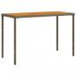 Preview: Gartentisch mit Akazienholz-Platte Grau 115x54x74cm Poly Rattan