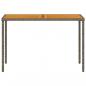 Preview: Gartentisch mit Akazienholz-Platte Grau 115x54x74cm Poly Rattan