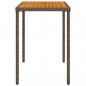Preview: Gartentisch mit Akazienholz-Platte Grau 115x54x74cm Poly Rattan