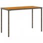 Preview: Gartentisch mit Akazienholz-Platte Grau 115x54x74cm Poly Rattan
