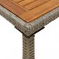 Preview: Gartentisch mit Akazienholz-Platte Grau 115x54x74cm Poly Rattan