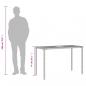 Preview: Gartentisch mit Akazienholz-Platte Grau 115x54x74cm Poly Rattan