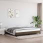 Preview: ARDEBO.de - Bettgestell Dunkelbraun 200x200 cm Stoff