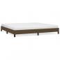 Preview: Bettgestell Dunkelbraun 200x200 cm Stoff
