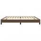 Preview: Bettgestell Dunkelbraun 200x200 cm Stoff