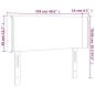 Preview: LED Kopfteil Hellgrau 103x16x78/88 cm Samt