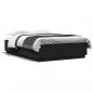 Preview: ARDEBO.de - Bettgestell mit LED Schwarz 160x200 cm Holzwerkstoff