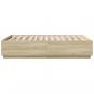 Preview: Bettgestell mit LED Sonoma-Eiche 120x190 cm Holzwerkstoff
