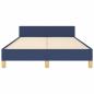 Preview: Bettgestell mit Kopfteil Blau 120x190 cm Stoff