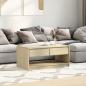 Preview: Couchtisch SAUDA Eiche-Optik 99x55x45 cm Massivholz Kiefer