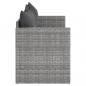 Preview: Gartensofa 3-Sitzer mit Kissen Grau Poly Rattan
