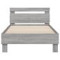 Preview: Bettgestell mit Kopfteil Grau Sonoma 100x200 cm Holzwerkstoff
