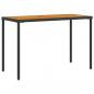 Preview: Gartentisch mit Akazienholz-Platte 115x54x74 cm Poly Rattan