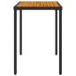 Preview: Gartentisch mit Akazienholz-Platte 115x54x74 cm Poly Rattan