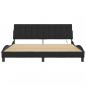 Preview: Bettgestell mit LED-Leuchten Schwarz 180x200 cm Samt