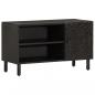 Preview: ARDEBO.de - TV-Schrank Schwarz 80x31x46 cm Massivholz Mango