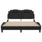 Preview: Bettgestell mit LED Schwarz 120x200 cm Kunstleder