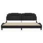 Preview: Bettgestell mit LED Schwarz 200x200 cm Kunstleder
