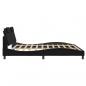 Preview: Bettgestell mit LED Schwarz 200x200 cm Kunstleder