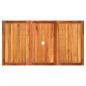 Preview: Gartentisch Grau 140x80x75 cm Poly Rattan Akazienholz