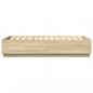 Preview: Bettgestell mit LED Sonoma-Eiche 150x200 cm Holzwerkstoff
