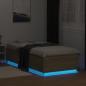 Preview: Bettgestell mit LED Sonoma-Eiche 100x200 cm Holzwerkstoff