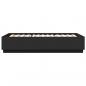 Preview: Bettgestell mit LED Schwarz 140x200 cm Holzwerkstoff