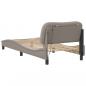 Preview: Bettgestell mit LED Taupe 90x190 cm Stoff