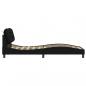 Preview: Bettgestell mit LED Schwarz 90x190 cm Stoff