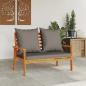 Preview: Gartensofa 120 cm mit Kissen Massivholz Akazie